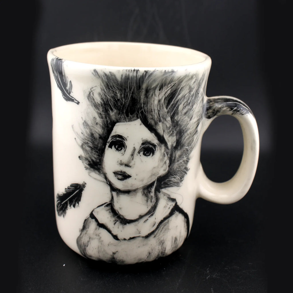 Mug "rêveuse à plumes"