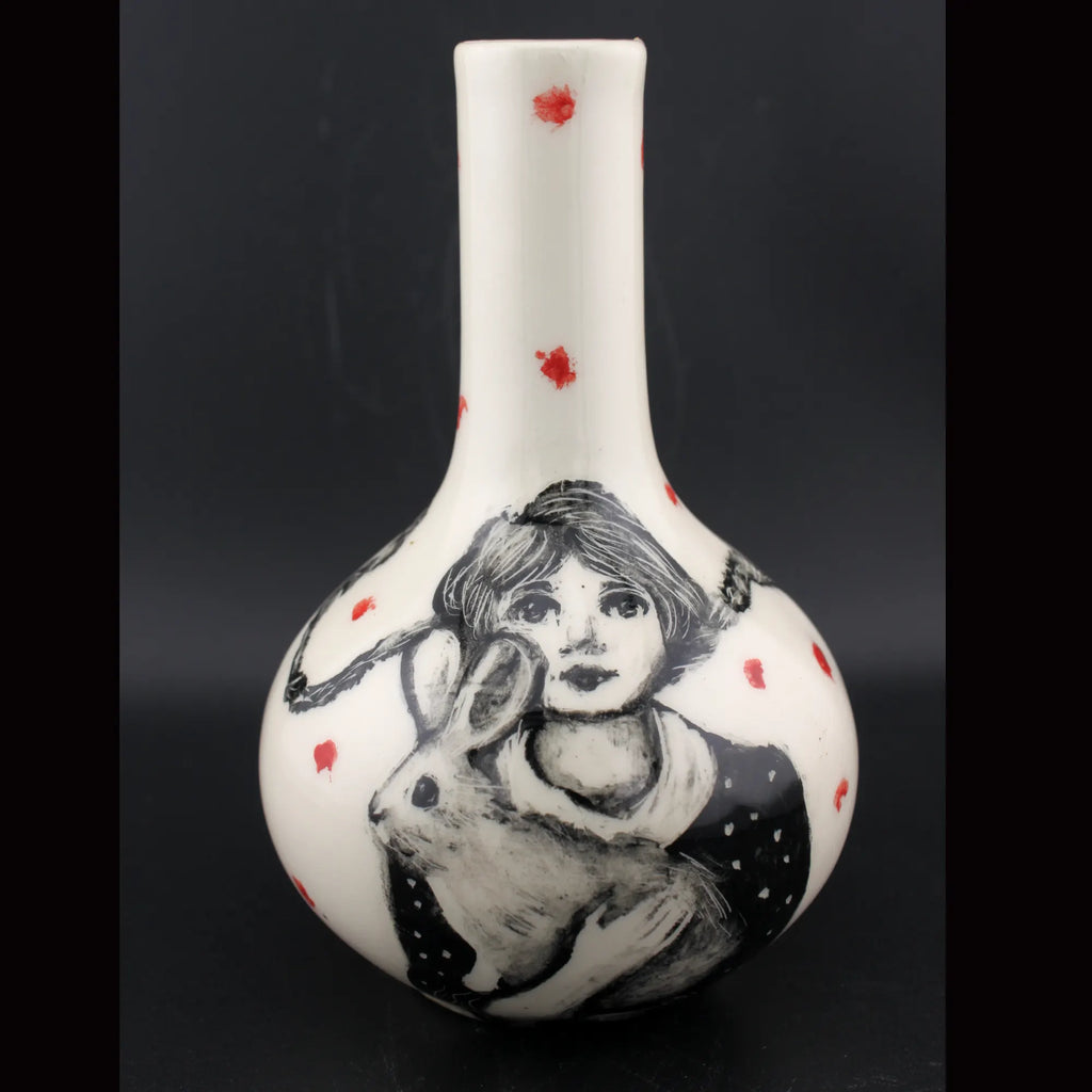 Soliflore "mon lapin à pois"