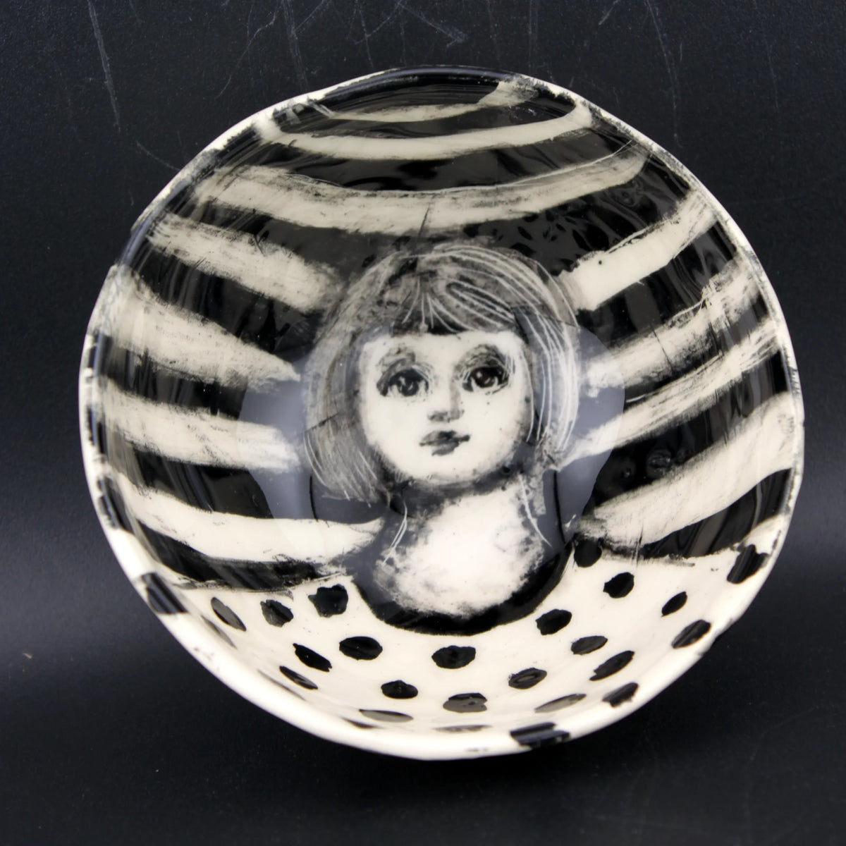mini bol "rayure et pois"